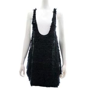 STAERK LEATHER FRINGE TOP SIZE LARGE